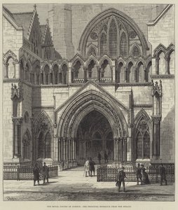 The Royal Courts of Justice, the Principal Entrance from the Strand by Frank Watkins
